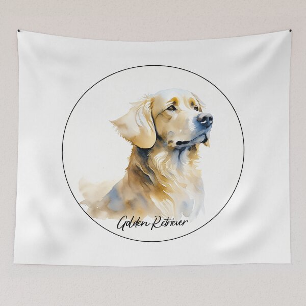 Item preview, Golden Retriever Colorwater Drawing designed and sold by STEEZII.