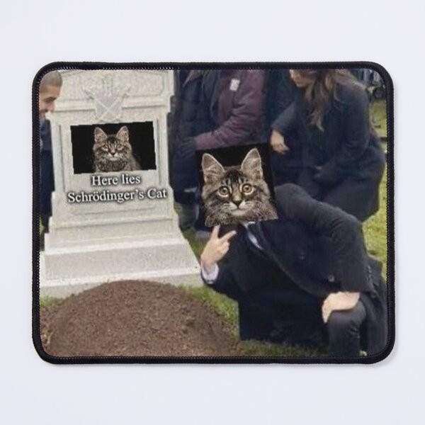 Item preview, Schrodinger's Remembrance: Meme with Feline Tribute designed and sold by BeniSof.