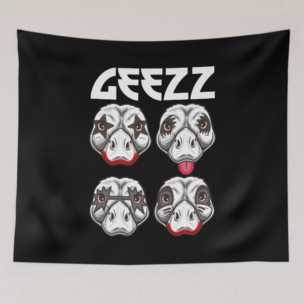 Aperçu de l'œuvre Retro Goose Pun Rock Music Gift Men Kids Women Funny Goose créée et vendue par KsuAnn.