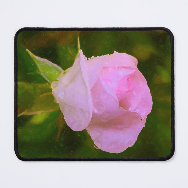 Item preview, Pink Rose with Water Droplets Close-up - Painting designed and sold by AlsknMommaBear2.
