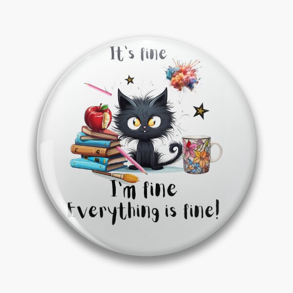 Item preview, It's fine, I'm fine! designed and sold by stainedglass101.