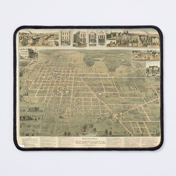 Item preview, Greencastle, Indiana (1886) designed and sold by allhistory.