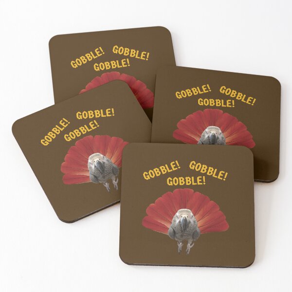 Item preview, Gobble! Turkey Thanksgiving African Grey Parrot designed and sold by einsteinparrot.