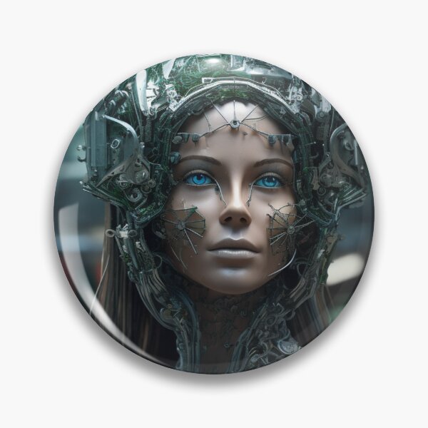 Item preview, Futuristic Cyborg Girl - Young girl in silver and green cyborg attire. designed and sold by WhiteWolfe0127.