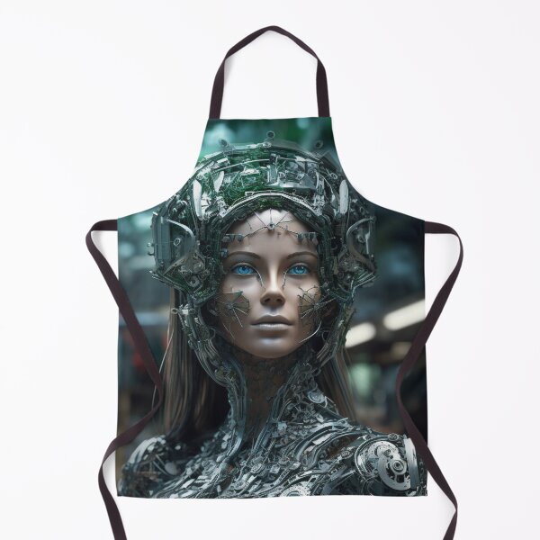 Item preview, Futuristic Cyborg Girl - Young girl in silver and green cyborg attire. designed and sold by WhiteWolfe0127.