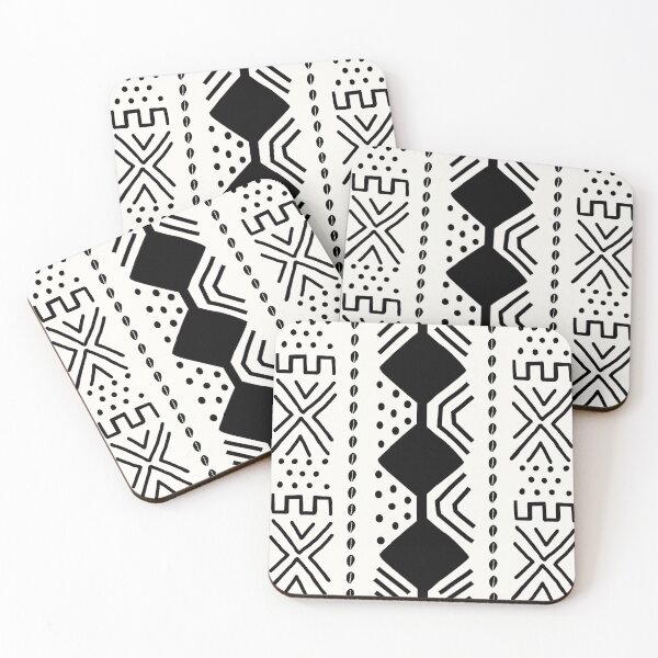 Item preview, White Mud Cloth African Style Bogolan Design designed and sold by funkyvibes.