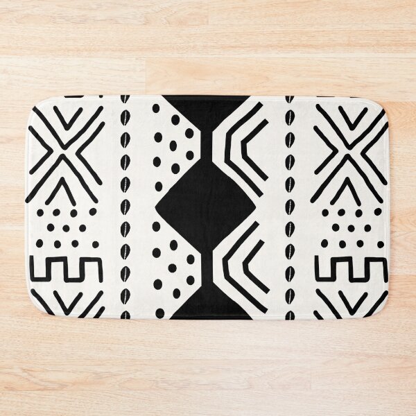 Item preview, White Mud Cloth African Style Bogolan Design designed and sold by funkyvibes.