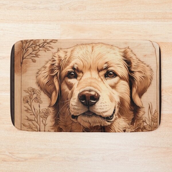 Item preview, Golden Retriever: The Radiance of Wood (Pyro Pets Art - 009) designed and sold by pyropetsart.