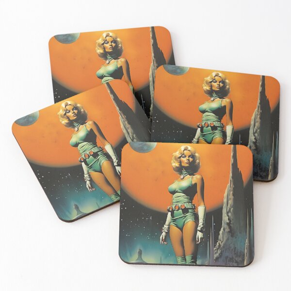 Item preview, Space lady standing on deserted planet designed and sold by retoximus.