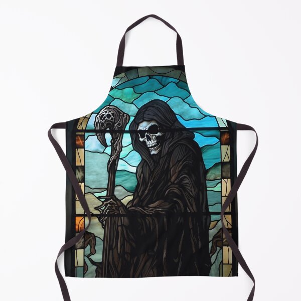 Item preview, HALLOWEEN Grim Reaper in Stained Glass designed and sold by RedHandedOD.
