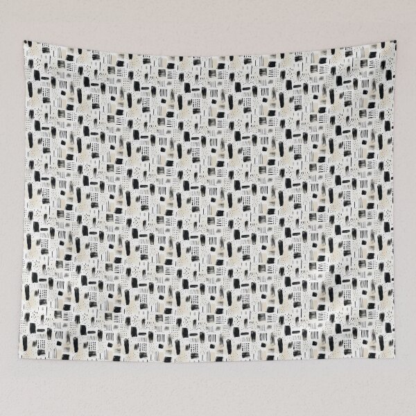 Aperçu de l'œuvre Abstraction chic : motifs géométriques monochromes créée et vendue par 21 Tulips.