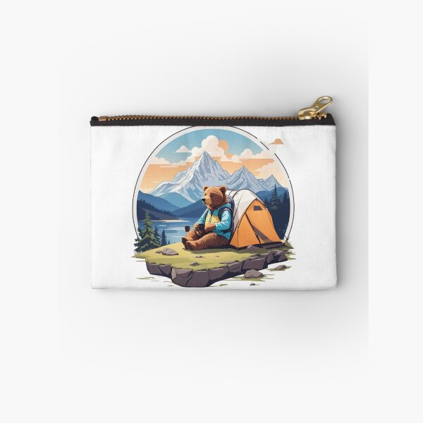 Item preview, Bear camping in a beautiful forest designed and sold by No Talk Studio .
