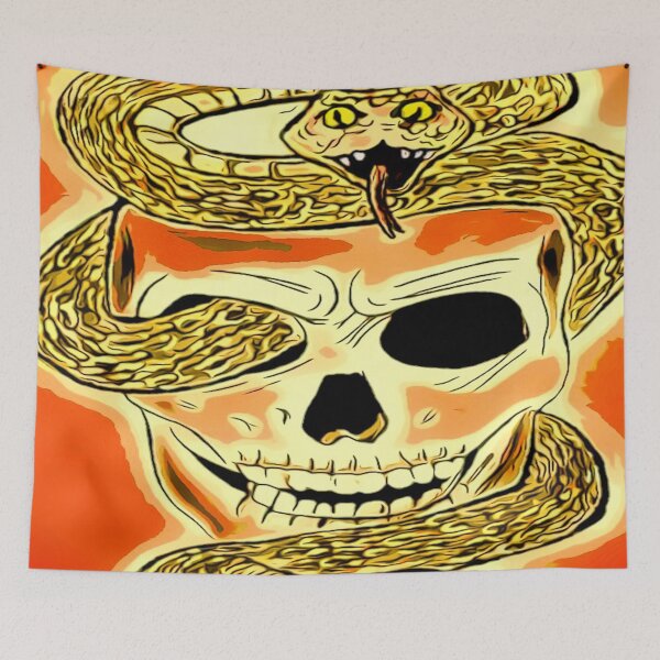Item preview, Slithering Snake on a Skull designed and sold by gleefulme.