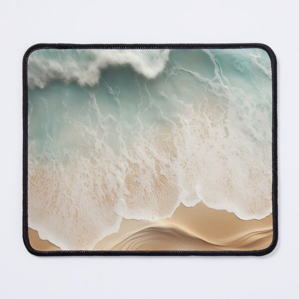 Item preview, Aqua Blue ocean waves on coastal beach  designed and sold by Inktown.