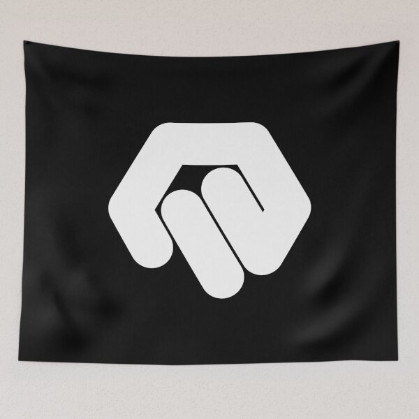 Item preview, Abstract hexagonal geometric: White Uppercase Letter Q designed and sold by SnedLab.