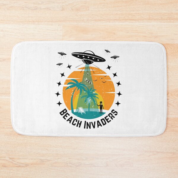 Item preview, Beach Invaders - UFO Abduction designed and sold by FlamingoVibes.
