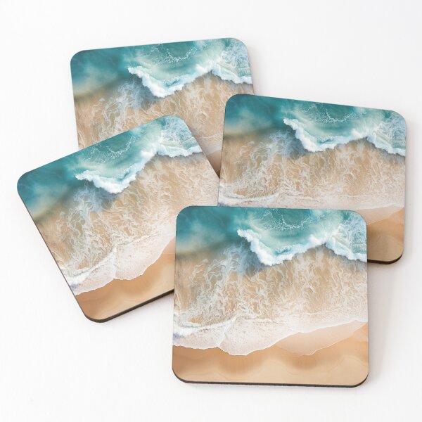 Item preview, Aqua Blue ocean waves on coastal beach  designed and sold by Inktown.
