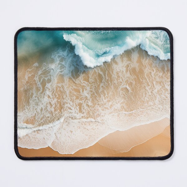Item preview, Aqua Blue ocean waves on coastal beach  designed and sold by Inktown.