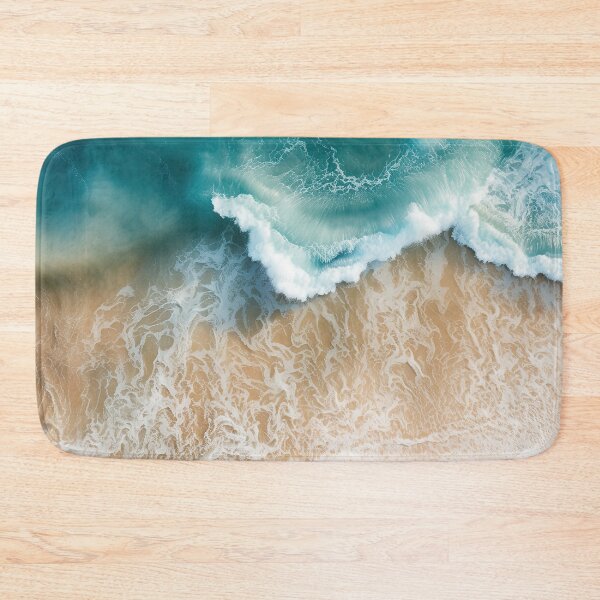 Item preview, Aqua Blue ocean waves on coastal beach  designed and sold by Inktown.