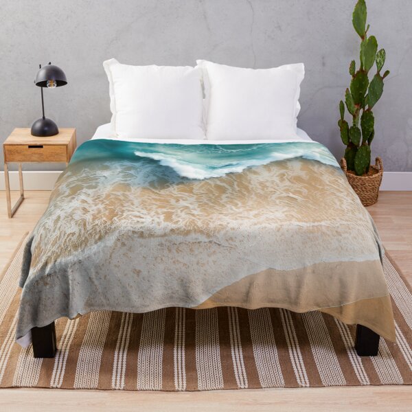 Item preview, Aqua Blue ocean waves on coastal beach  designed and sold by Inktown.