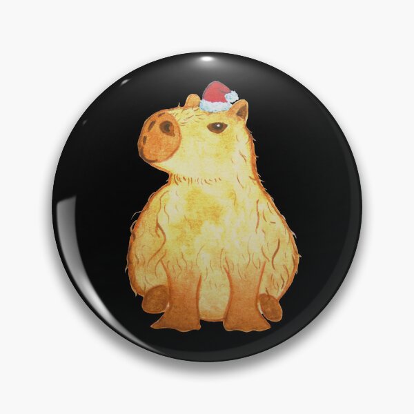 Item preview, Capy-holidays, Santa Capybara, X-mas themed watercolor painting designed and sold by Blue-Paint.
