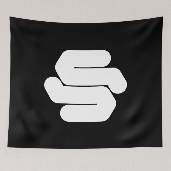 Item preview, Abstract hexagonal geometric: White Uppercase Letter S designed and sold by SnedLab.
