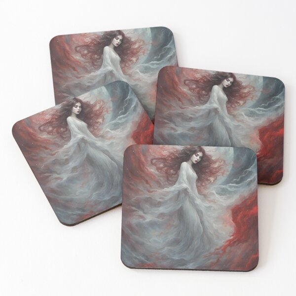 Item preview, Ghost of a woman against the background of the moon designed and sold by StyleSketch.