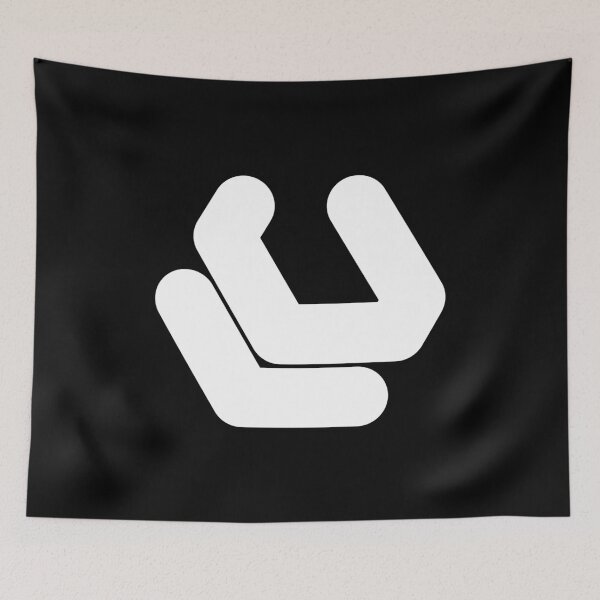 Item preview, Abstract hexagonal geometric: White Uppercase Letter U designed and sold by SnedLab.