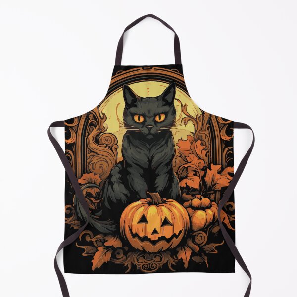 Item preview, Halloween cat and scary pumpkin designed and sold by Digital Sanctuary.