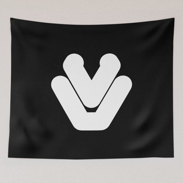 Item preview, Abstract hexagonal geometric: White Uppercase Letter V designed and sold by SnedLab.