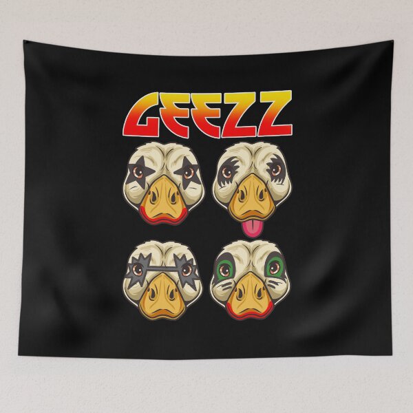 Aperçu de l'œuvre Retro Goose Pun Rock Music Gift Men Kids Women Funny Goose créée et vendue par KsuAnn.