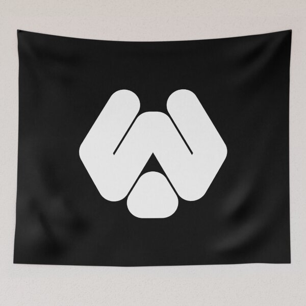 Item preview, Abstract hexagonal geometric: White Uppercase Letter W designed and sold by SnedLab.