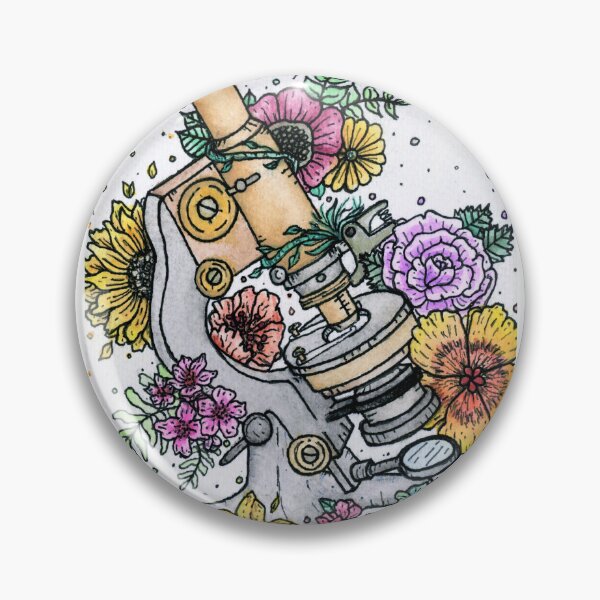 Item preview, Microscope with flowers designed and sold by KatScottArt.