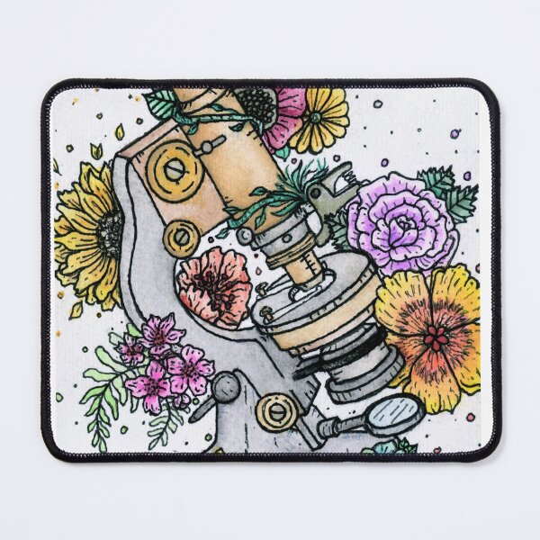 Item preview, Microscope with flowers designed and sold by KatScottArt.