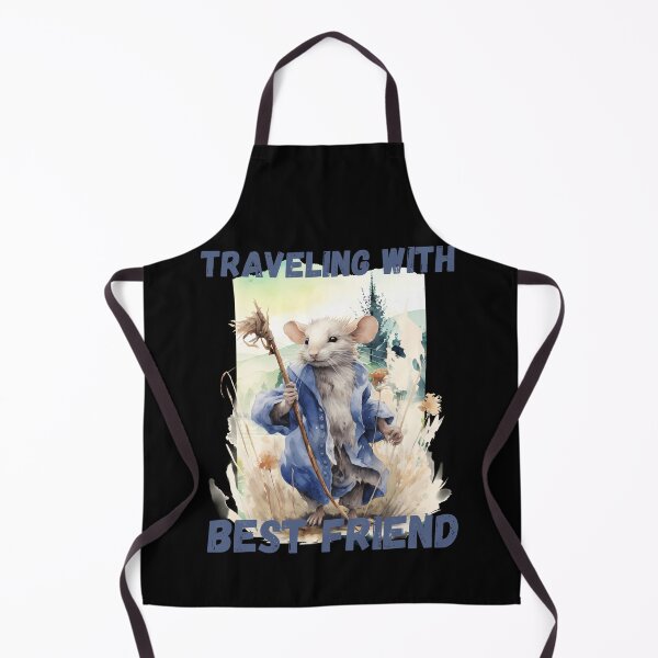 Item preview, Watercolor Rat Traveling with Best Friend Blue designed and sold by Madlen-moon.