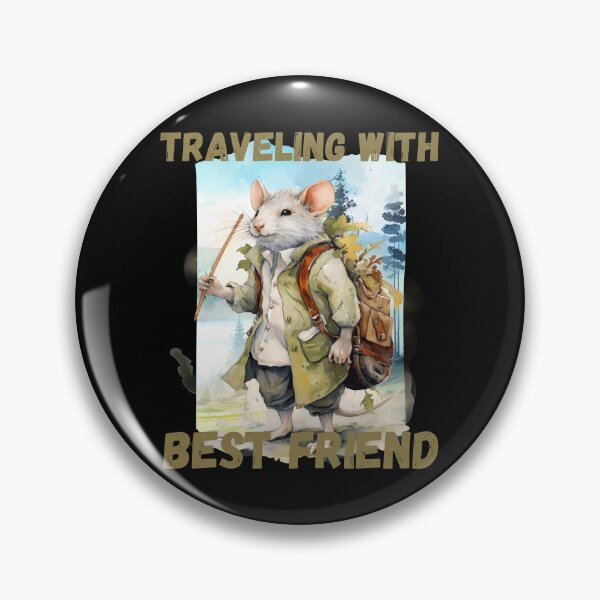 Item preview, Watercolor Rat Traveling with Best Friend Green designed and sold by Madlen-moon.