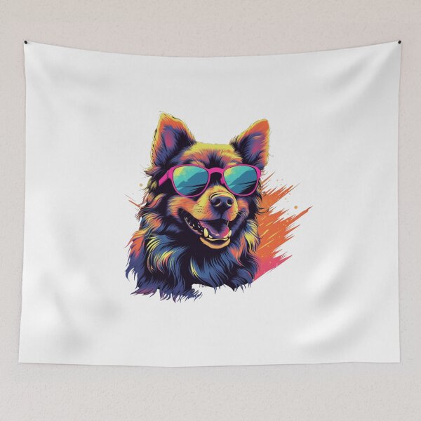 Item preview, German Shepherd In Glasses | Classic T-Shirt designed and sold by NicolasGlowArt.