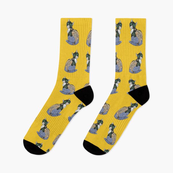 Item preview, yakuza cat-yellow collor pattern designed and sold by StudioViArt.