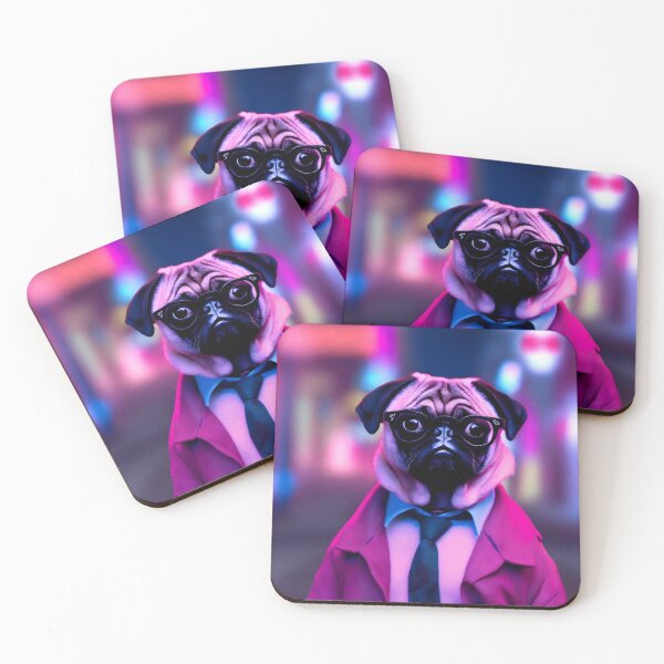 Item preview, Pink Jacketed Pug  designed and sold by CanArtVision.