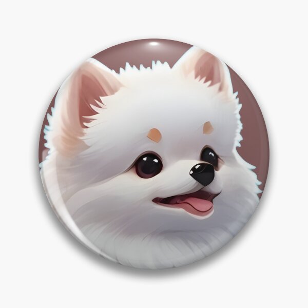 Item preview, Fluffy Paws: Adorable White Pomeranian Puppy Merchandise designed and sold by nadeem4design.
