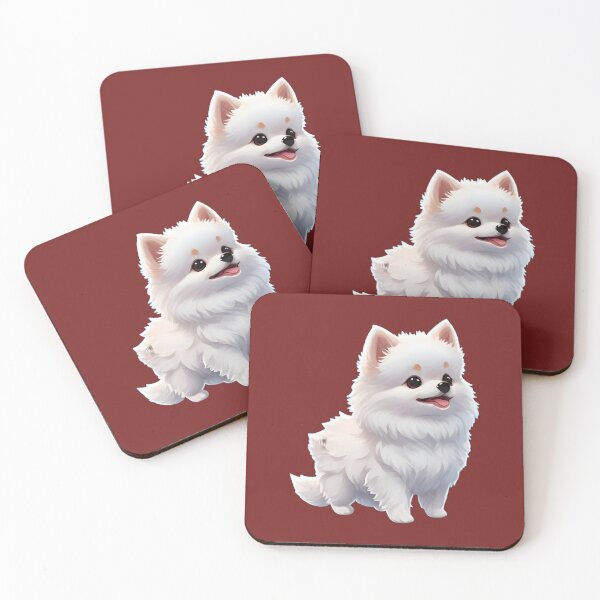 Item preview, Fluffy Paws: Adorable White Pomeranian Puppy Merchandise designed and sold by nadeem4design.