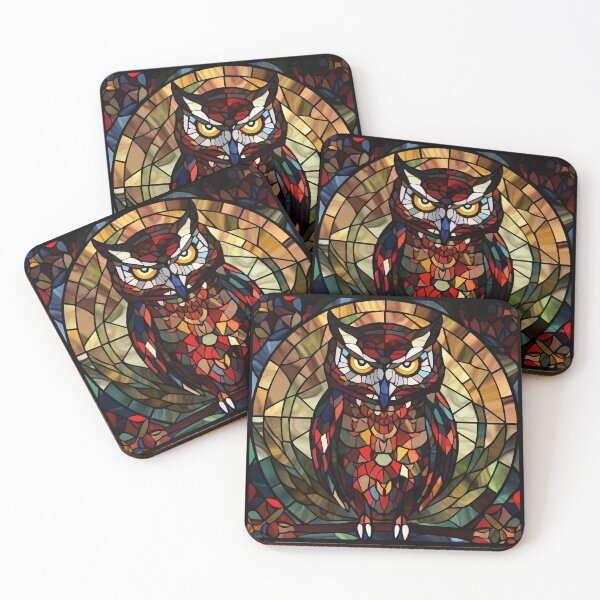 Item preview,  owl image à la stained glass  designed and sold by KlaudiDesignArt.