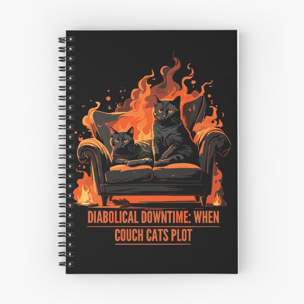 Item preview, Satanic Couch Plotting Cats: Weekends In Hell  designed and sold by LoFiArtFart.