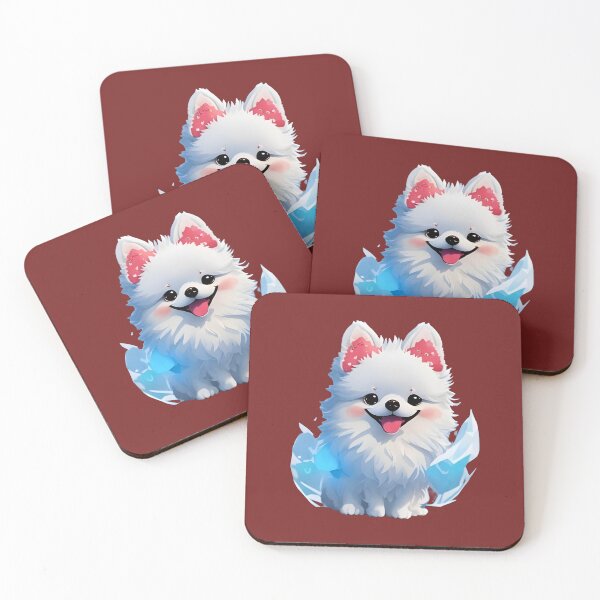 Item preview, Fluffy Paws: Adorable White Pomeranian Puppy Merchandise designed and sold by nadeem4design.