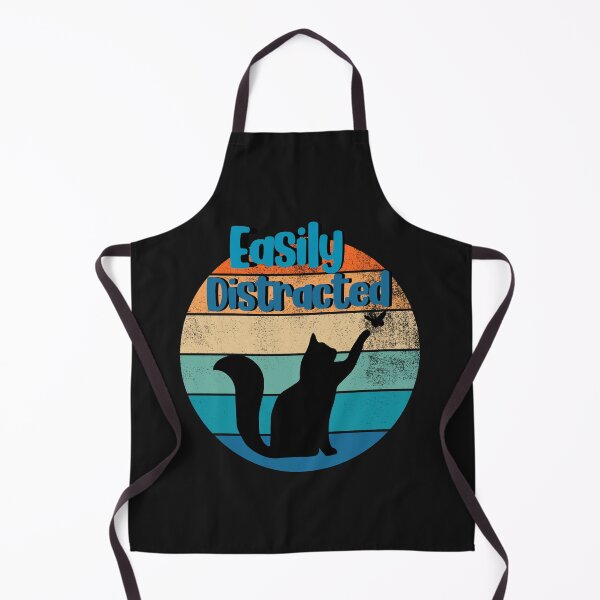 Item preview, Easily distracted retro sunset cat designed and sold by OsborneCreek.