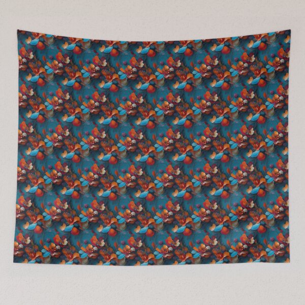Item preview, halloween floral patterned t-shirt designed and sold by GURUMAD.