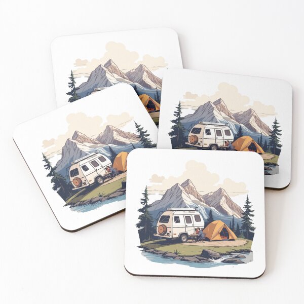 Item preview, Bear camping in a beautiful forest designed and sold by No Talk Studio .