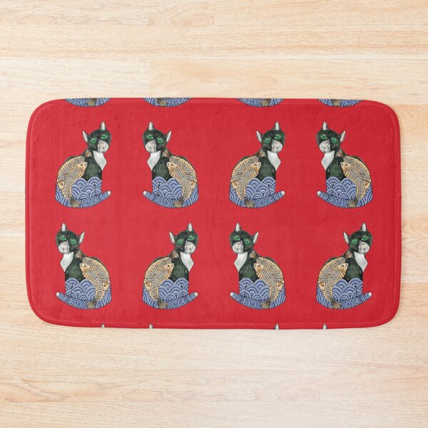 Item preview, yakuza cat-red collor pattern designed and sold by StudioViArt.