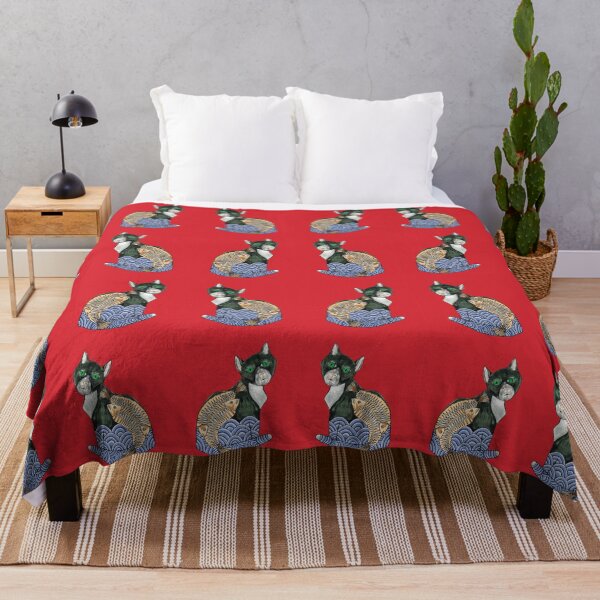 Item preview, yakuza cat-red collor pattern designed and sold by StudioViArt.