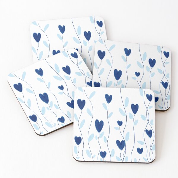 Item preview, little blue flowers Heart-shaped designed and sold by FujiFluke.